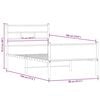 vidaXL Bed Frame without Mattress Smoked Oak 75x190 cm Small Single Engineered Wood