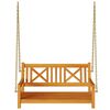 vidaXL Swing Bench Brown 110 x 56 x 58.5 cm Solid Acacia Wood