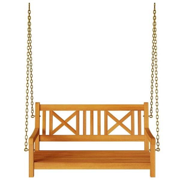 vidaXL Swing Bench Brown 110 x 56 x 58.5 cm Solid Acacia Wood