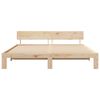 vidaXL Bed Frame with Headboard Natural 180 x 200 cm Solid Pine Wood