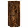 vidaXL Highboard Smoked Oak 34.5x34x180 cm Engineered Wood