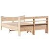 vidaXL Bed Frame with Headboard 120x190 cm Small Double Solid Wood Pine