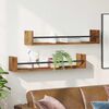 vidaXL Wall Shelf Wall-mounted 2 pcs Old Wood 80 x 16 x 14 cm