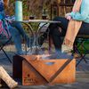 RedFire Handmade Fire Pit V Rust Steel