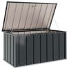 vidaXL Garden Storage Box Black 101 x 56.5 x 50 cm Steel