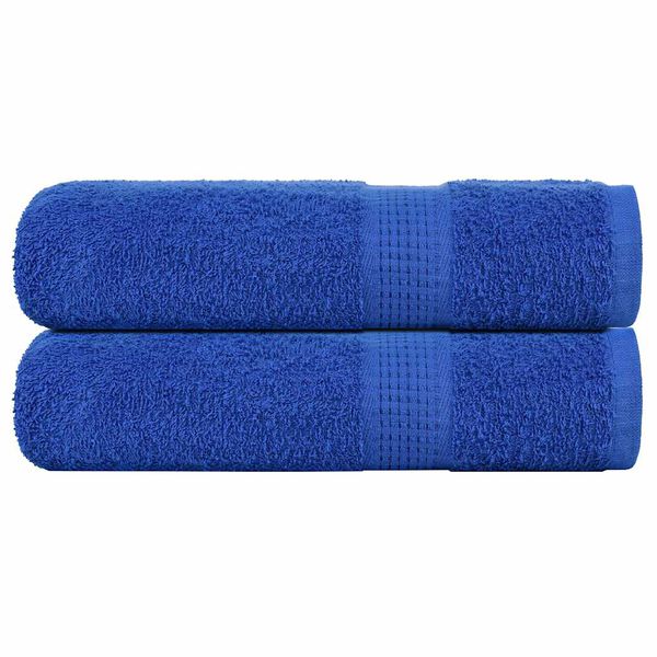 vidaXL Shower Towels "FROGN" 2 pcs Blue 70x140 cm 360 gsm