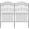 vidaXL Garden Fence Grey 240 x 228 cm Powder-coated steel