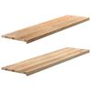 vidaXL Window Sills 2 pcs Untreated 160x40x2 cm Solid Wood Oak