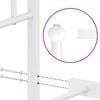 vidaXL Metal Bed Frame without Mattress with Footboard White 120x190cm