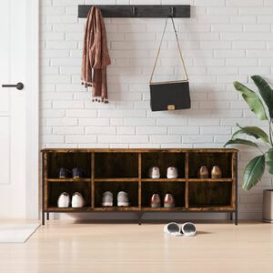 vidaXL Shoe Cabinet Smoked Oak 8 compartments