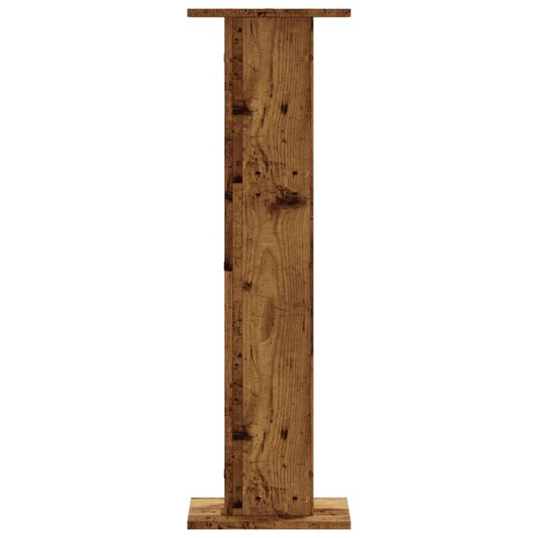vidaXL Plant Stands 2 pcs Old Wood 30x30x95 cm Engineered Wood