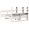 vidaXL Bookcase Bed without Mattress White 120x190 cm Small Double Solid Wood Pine