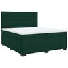vidaXL Box Spring Bed with Mattress Dark Green 200x200 cm Velvet