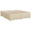 vidaXL Box Spring Bed with Mattress Cream 180x200 cm Fabric