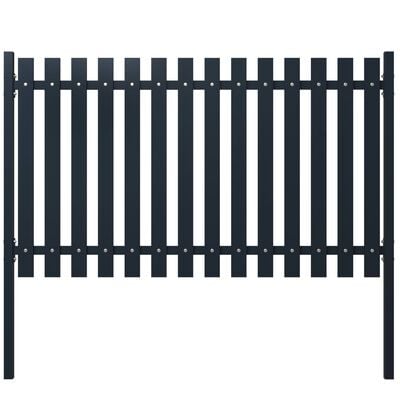 vidaXL Fence Panel Anthracite 174.5x125 cm Powder-coated Steel
