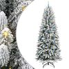 vidaXL Artificial Christmas Tree with 300 LEDs with Stand White 240 cm