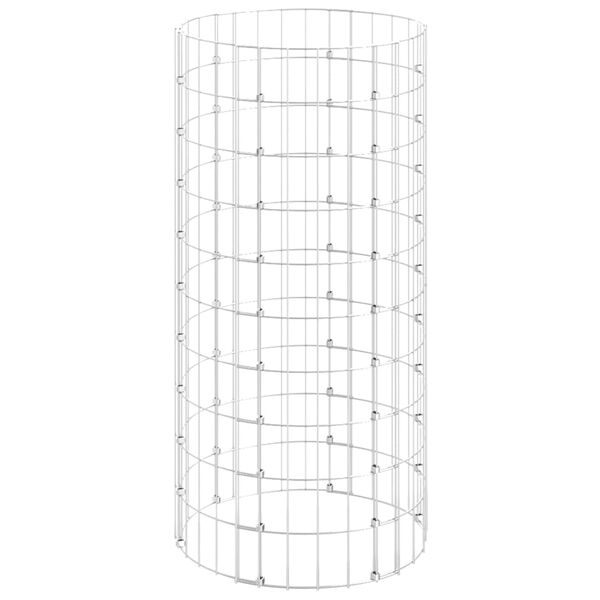 vidaXL Circular Gabion Pole Galvanised Steel Ø50x100 cm