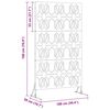 vidaXL Privacy Screen Grey 100 x 50 x 180 cm Weathering Steel