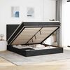 vidaXL Ottoman Bed with Mattresses Black 180x200cm Velvet