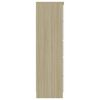 vidaXL Drawer Sideboard White and Sonoma Oak 60x35x121 cm Engineered Wood