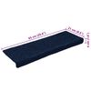 vidaXL Stair Mats Self-adhesive 30 pcs 65x21x4 cm Navy Rectangular Edge