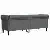 vidaXL Sofa Dark Grey 201.5 x 74.5 x 74.5 cm Polyester