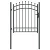 vidaXL Fence Gate with Spikes EMMEN 125 x 100 cm Powder-coated steel