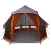 vidaXL Family Tipi Tent Folding Grey and Orange 404 x 370 x 270 cm