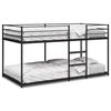 vidaXL Bunk Bed without Mattress Black 80x200 cm Steel