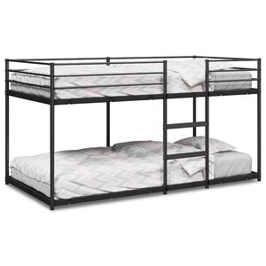 vidaXL Bunk Bed without Mattress Black 80x200 cm Steel