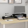 vidaXL Monitor Stand Black (52-101)x22x14 cm Solid Wood Pine