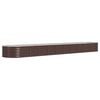 vidaXL Garden Raised Bed Galvanised Steel 440x80x36 cm Brown