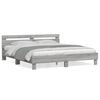 vidaXL Bed Frame without Mattress Grey Sonoma 180x200 cm Super King