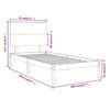vidaXL Bed Frame without Mattress 75x190 cm Small Single Solid Wood