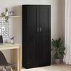 vidaXL Book Cabinet Black Oak 82.5 x 30.5 x 185 cm Engineered Wood