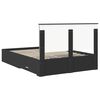 vidaXL Bed Frame with Headboard Black 135 x 190 cm Engineered Wood