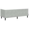 vidaXL Corner Bed Frame with Headboard Light grey 80 x 200 cm Velvet