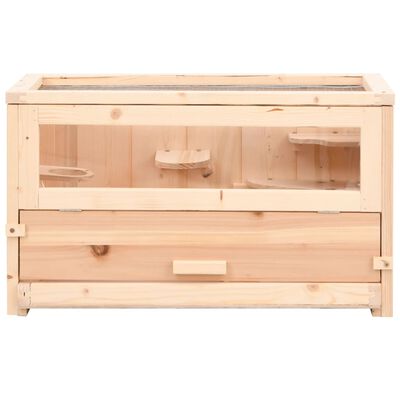 vidaXL Hamster Cage 60x30x35 cm Solid Wood Fir
