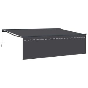 vidaXL Retractable Awning Manual Anthracite 450 x 300 cm