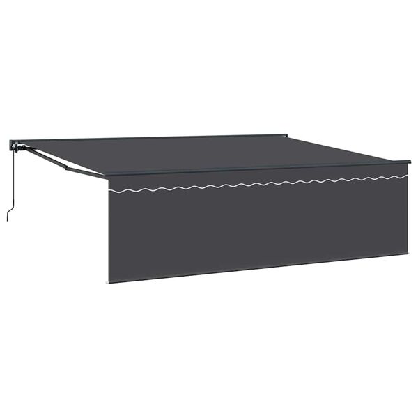 vidaXL Retractable Awning Manual Anthracite 450 x 300 cm