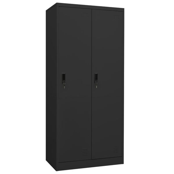 vidaXL Wardrobe Anthracite 80x50x180 cm Steel