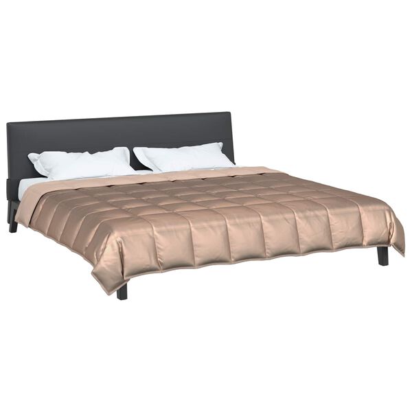 vidaXL Summer Duvet Gold 220 x 260 cm Satin and Microfiber