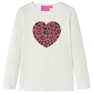 Kids' T-shirt with Long Sleeves Ecru 104