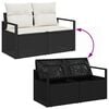 vidaXL Garden Sofa with Cushion 120 x 62 x 69 cm Poly Rattan