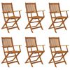 vidaXL 7 Piece Folding Outdoor Dining Set Solid Acacia Wood