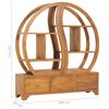 vidaXL Cabinet with Yin Yang Shelf 100x26x112 cm Solid Teak Wood