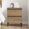 vidaXL Bedside Cabinet Artisan oak 40 x 35 x 50 cm Engineered wood