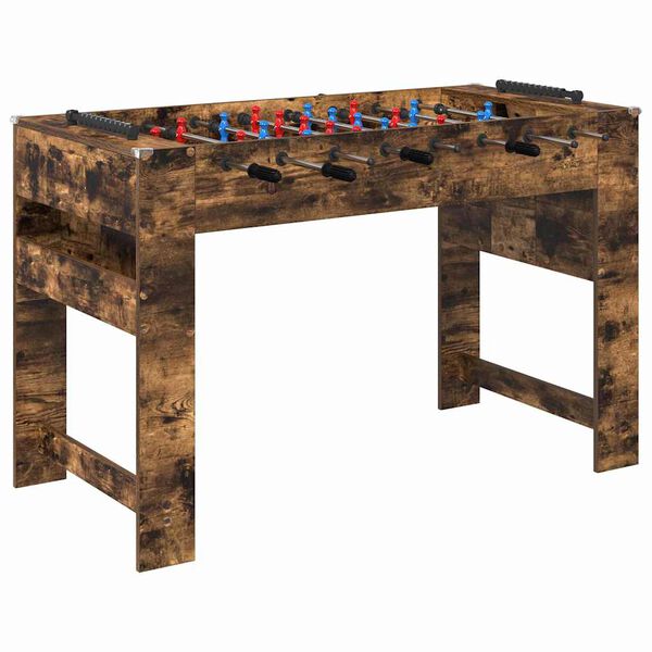 vidaXL Foosball Table Smoked Oak 125 x 60.5 x 80 cm Engineered Wood