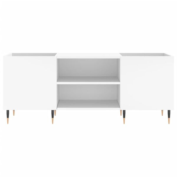 vidaXL Record Cabinet White 121x38x48 cm Engineered Wood