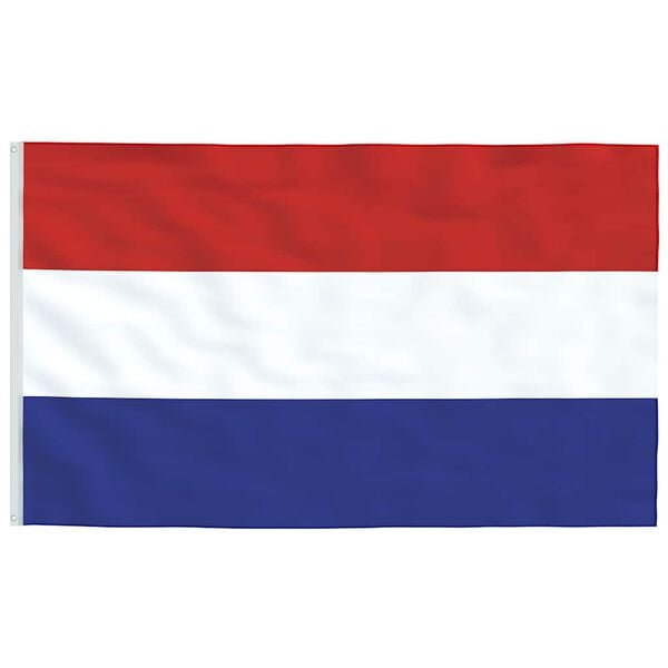 vidaXL Netherlands Flag and Pole 5.55 m Aluminium